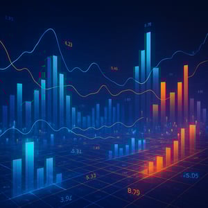 Cool looking digital landscape featuring data bars charts and the like-1